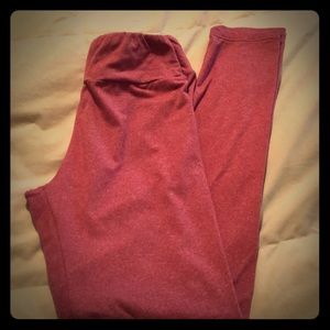 LulaRoe One size fits all pink leggings